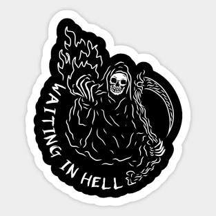 waiting in hell Sticker